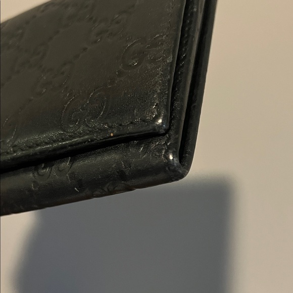 GUCCI Black Guccissima Leather Long Wallet - Picture 6 of 14